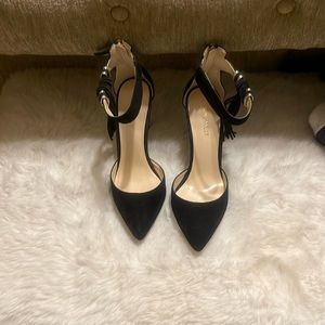 Black, Nine West, Suede